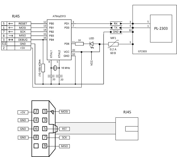 24с256 программатор usb схема